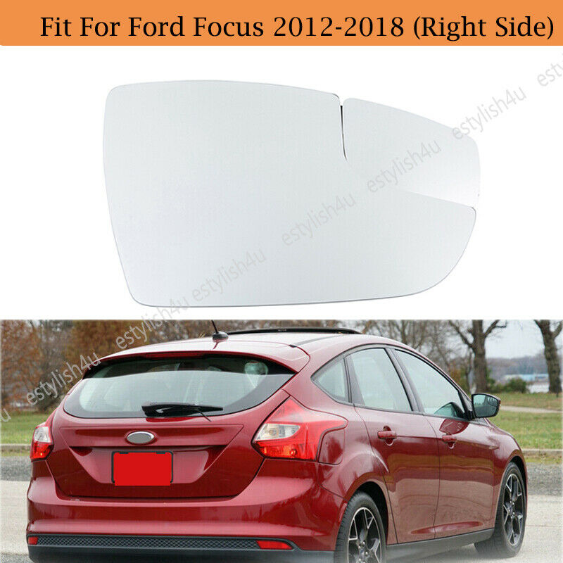 Right Passenger Side Rear View Mirror Glass w/Backplate Fit Ford Focus 2012-2018