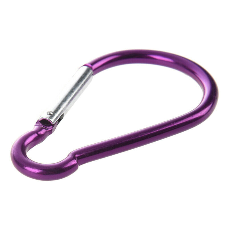 Large D Shaped Aluminum Carabiner Bi-colored Clip Hook for Hiking Camping G5P7