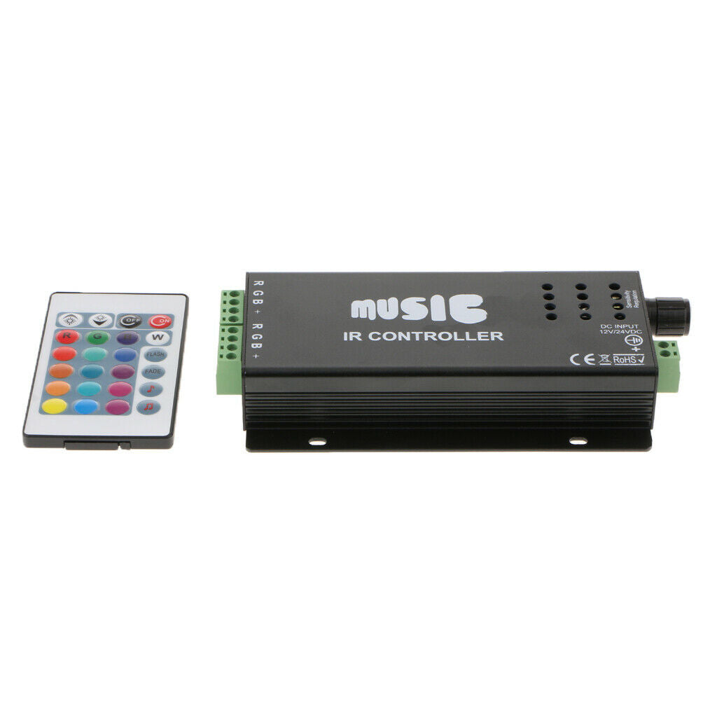 24 Key Wireless IR Remote Control Music Sound Controller For RGB Strip Light