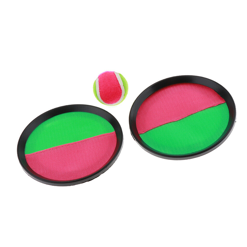 Toss & Catch Ball Game Set with 2 Disc Paddles and 1 Ball, Both great for Indoor