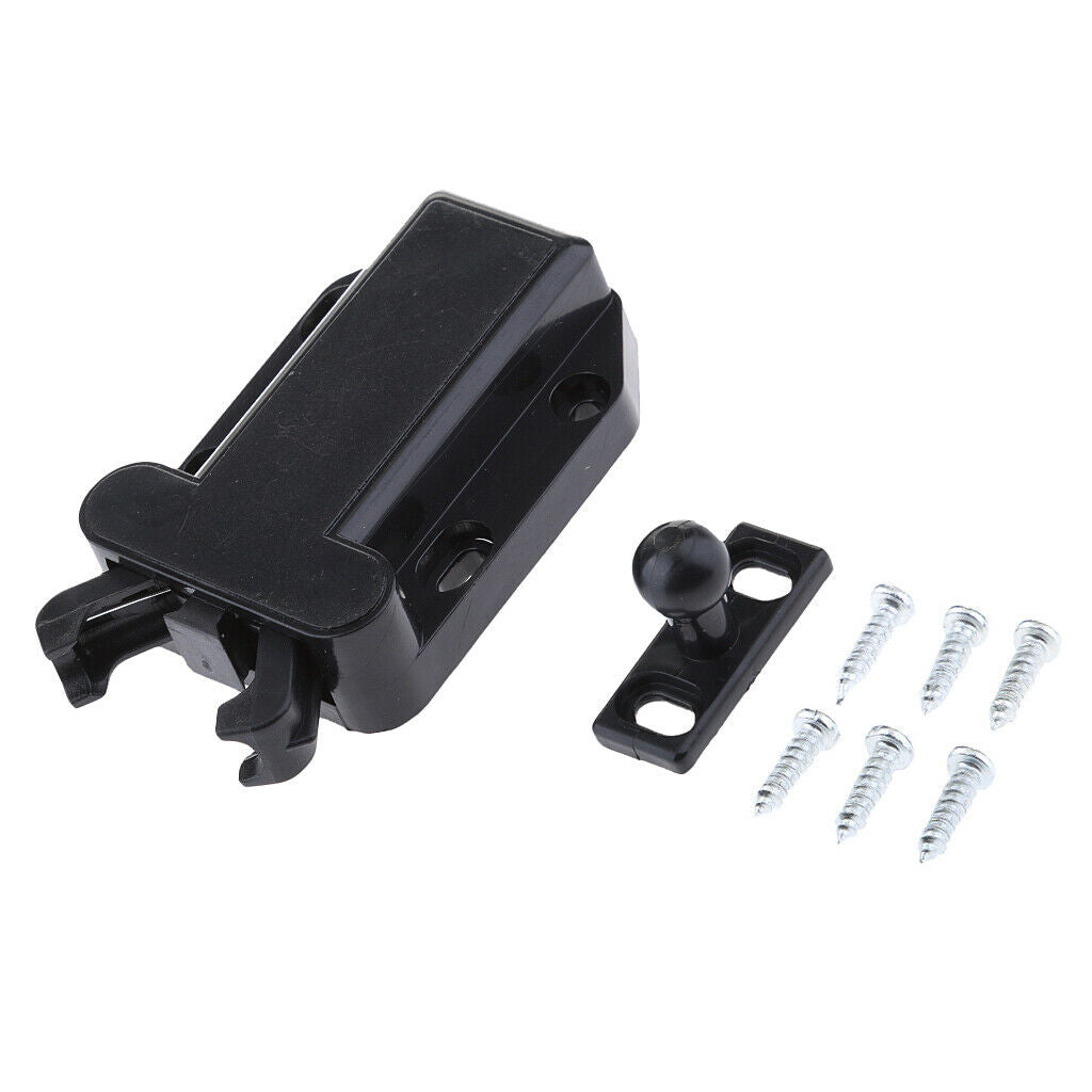 Push To Open Catch Latch for Door Drawer Cabinet Cupboard Black