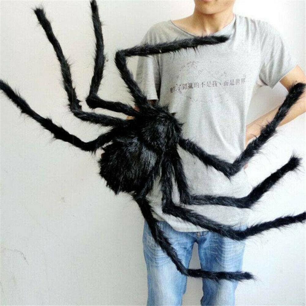300mm Giant Black Spider Halloween Decoration Indoor Outdoor Haunted House Prop