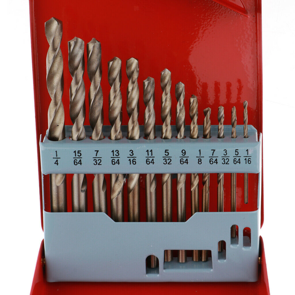 13pcs Torsion Twist Drill Bits Straight Shank HSS High Quality Steel Drill Bits