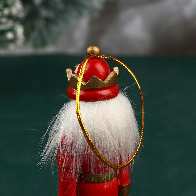 6Pcs/box 12cm Wooden Nutcracker Soldier Merry Christmas Tree Pendants DecoraBDA