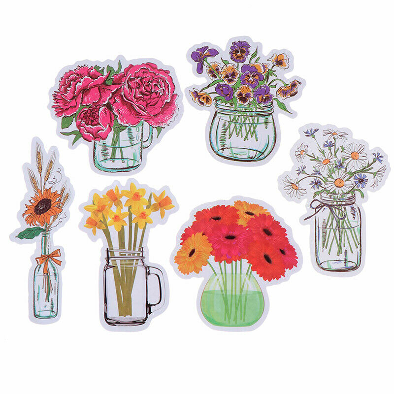 50XBeautiful Colorful Flowers Blooms Stickers for Skateboard Bicycle Suit.l8