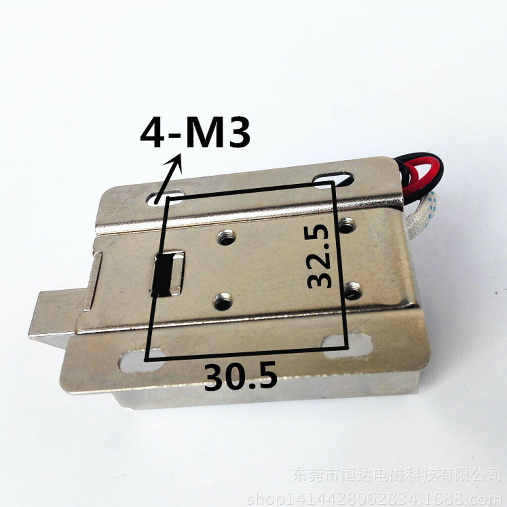 Electromagnetic Lock Tongue Upward Auto Door Drawer Lock 0.25kg Force 12V DC