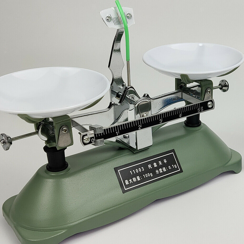1pc 100g Table Balance Scale Class Teaching Lab Supplies 1/10g w/ Tray