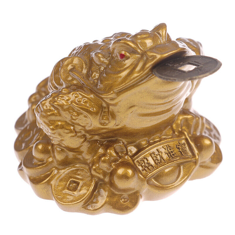 Wealth Golden Frog Toad Coin Chinese Fortune Frog Feng Shui Toad Lucky Or.l8