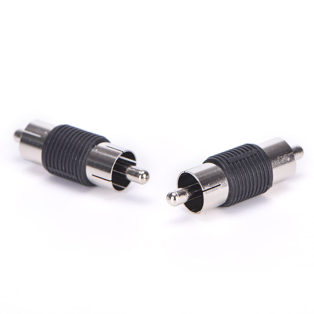 6 Pcs Straight AV RCA Male to Male Connectors Couplers Adapter.l8