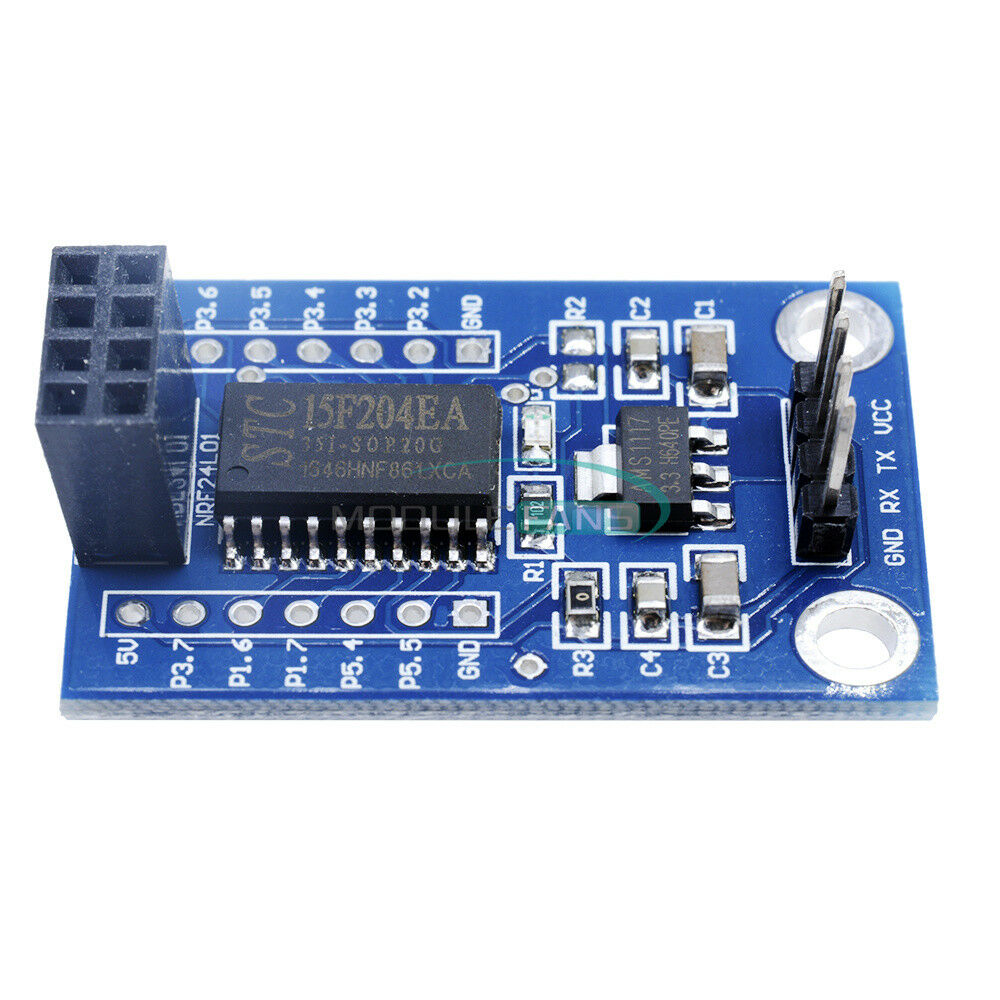 STC15F204 MCU Wireless Development Board + NRF24L01+ Wireless Serial Module