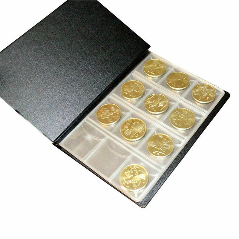120 Coins Cases Holder Collection Album Book Pockets Storage Folders H8C9