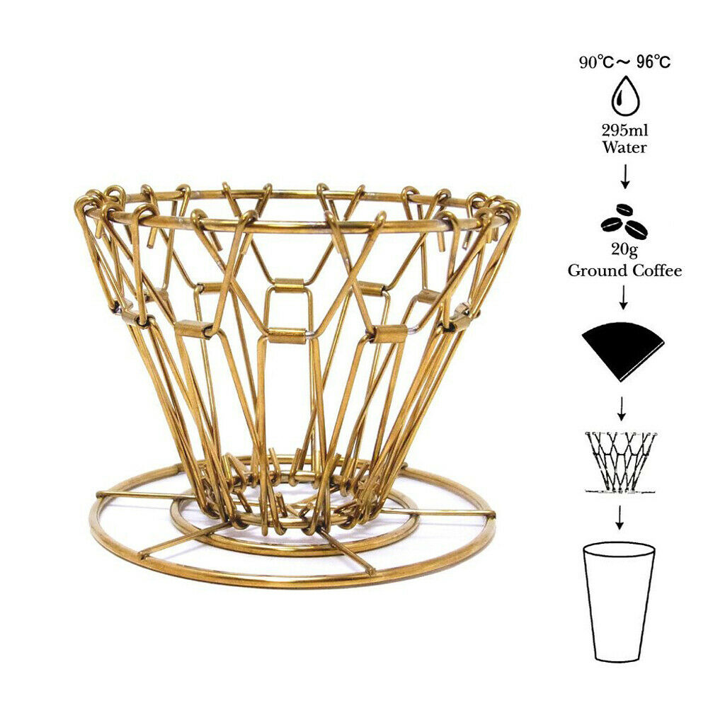 Coffee Filter Cup Coffee Dripper Foldable Reusable Funnel Filter Paper Rack