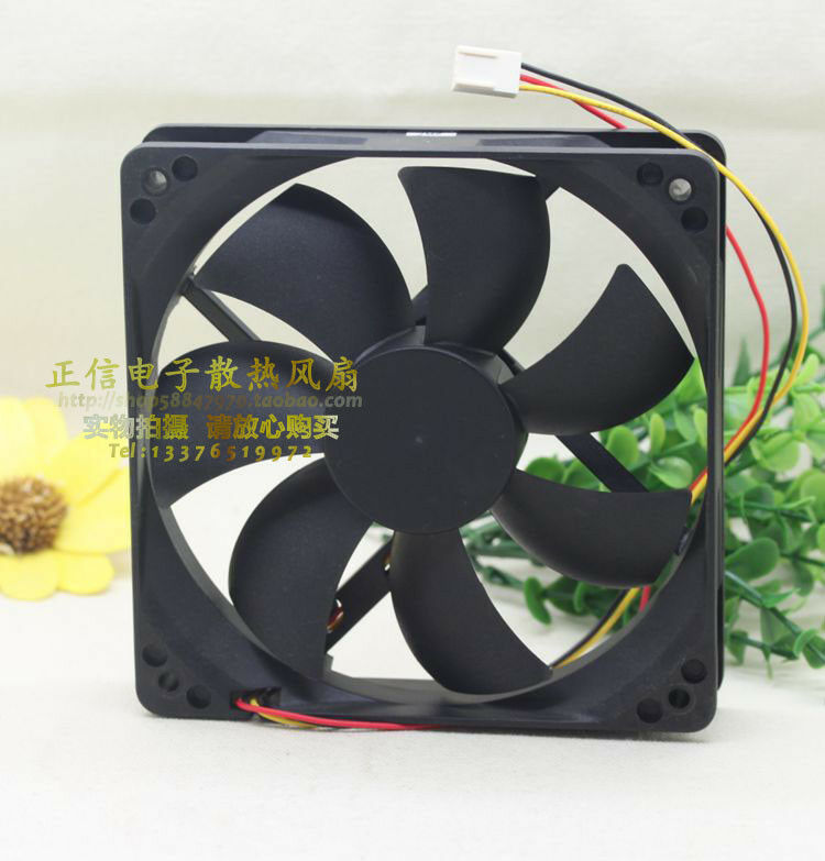 For Y.S.TECH Chassis fan FD121225HB 12V 0.46A 12CM 3pin Cooling fan