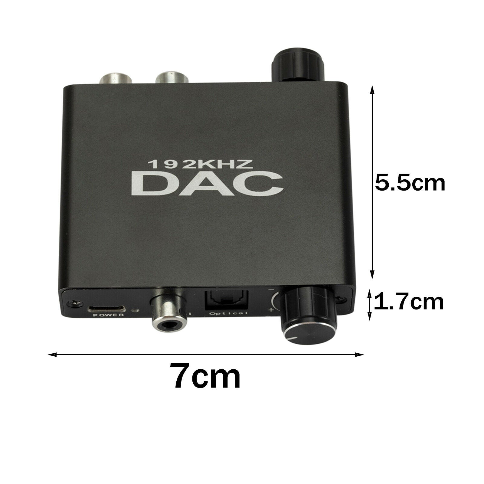 Aluminum 192kHz 24-Bit DAC RCA Digital to Analog RCA Audio Converter