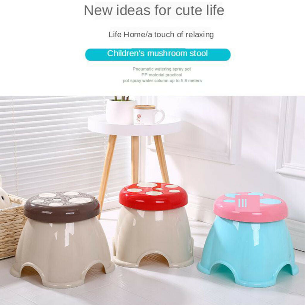 2x Pink Plastic Kids Stackable Footstool Baby Small Chair for Bathroom