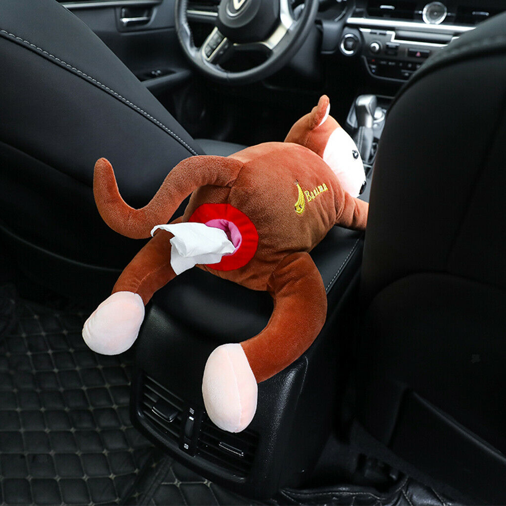 New Cute Monkey Tissue Kleenex Box Animal Cartoon Storage for Car Gift brown