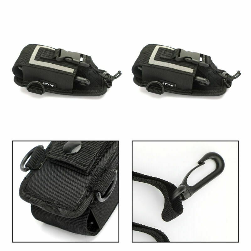 2X Universal Elastic Multi-Function Radio Nylon Case Walkie Talkie Bag AT2