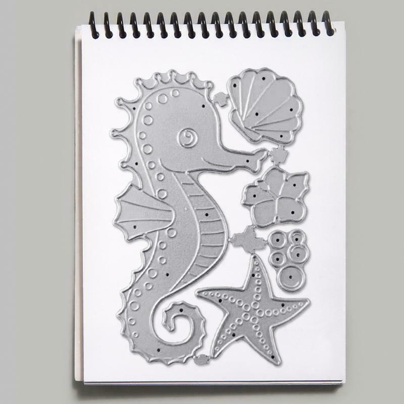 Seahorse Shell Starfish Metal Cutting Dies Stencil DIY Scrapbooking Album Paper