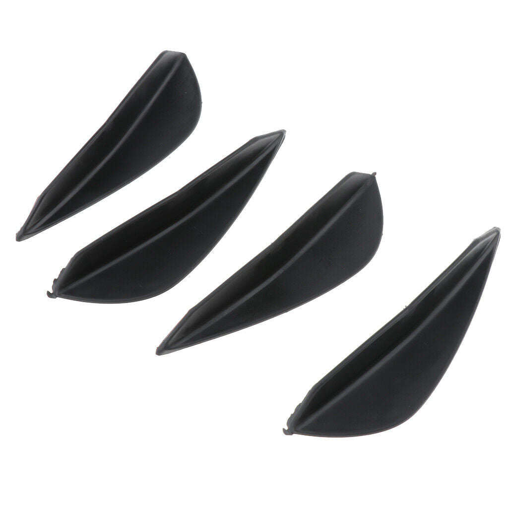 4 Pieces Carbon Fiber Front Bumper Splitter Fins Trim Set Black General