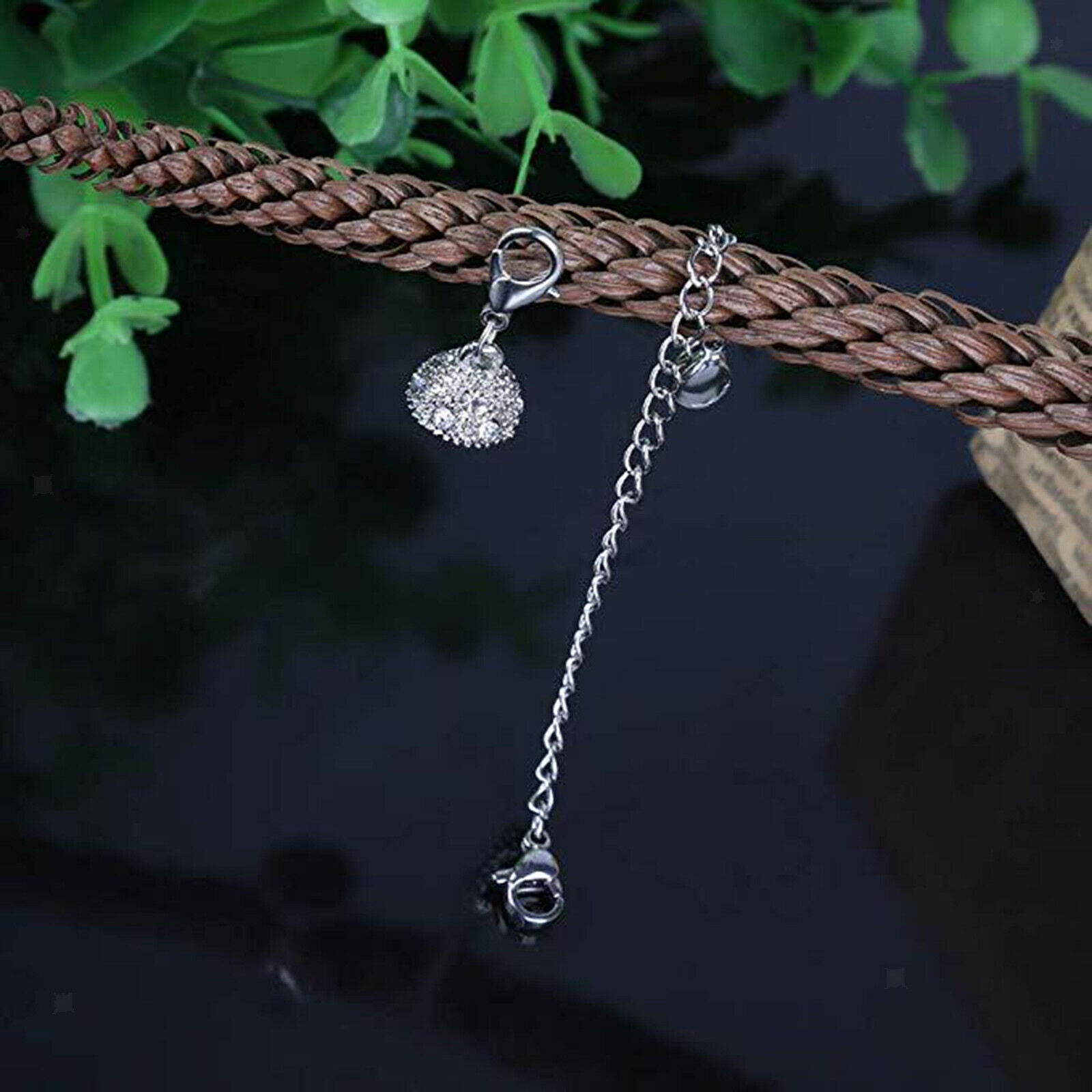 12Pcs Jewelry Necklace Magnetic Clasps Bracelet Chain Extenders Rhinestone
