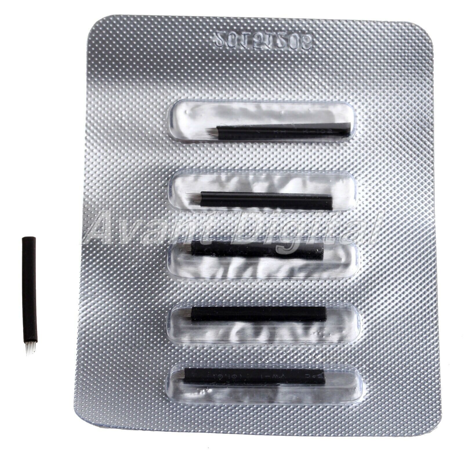 5PCS Microblading Pen Tattoo Needle Blades 7 Pin Eye Eyebow Permanent Makeup
