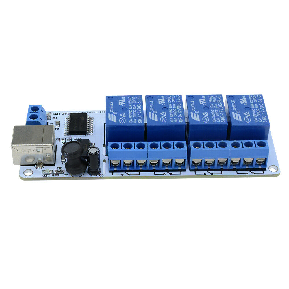 4 Channel 5V USB Relay Board 4 SPDT Relay SRD-05VDC-SL-C for Home Ligh DC Motor