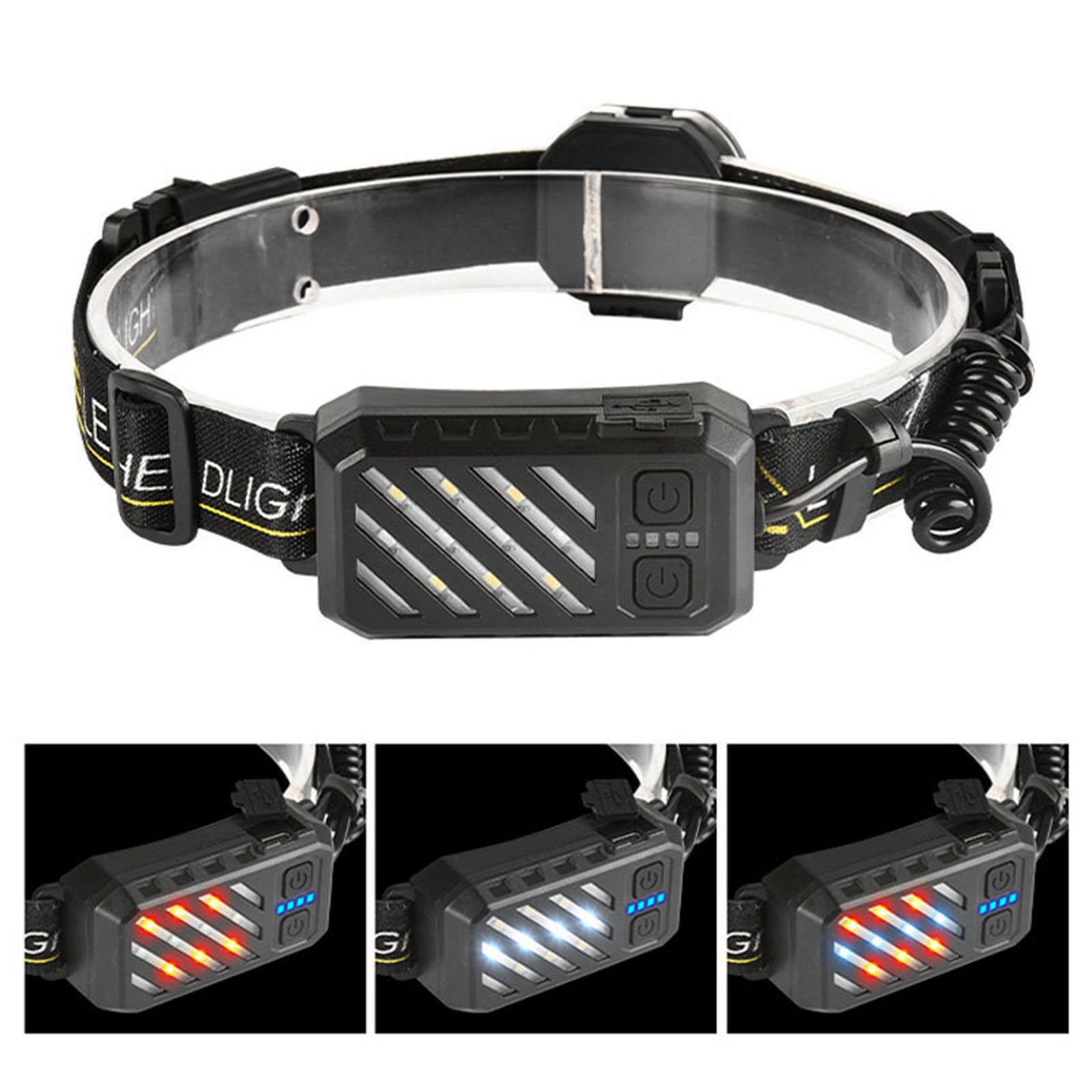 7 modes rechargeable head torch COB head torch for outdoor torch