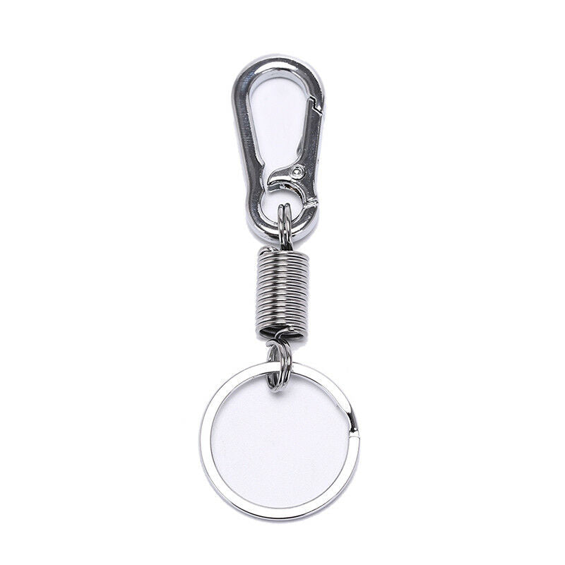 5pcs outdoor stainless steel retractable buckle hanging carabiner keychai.l8