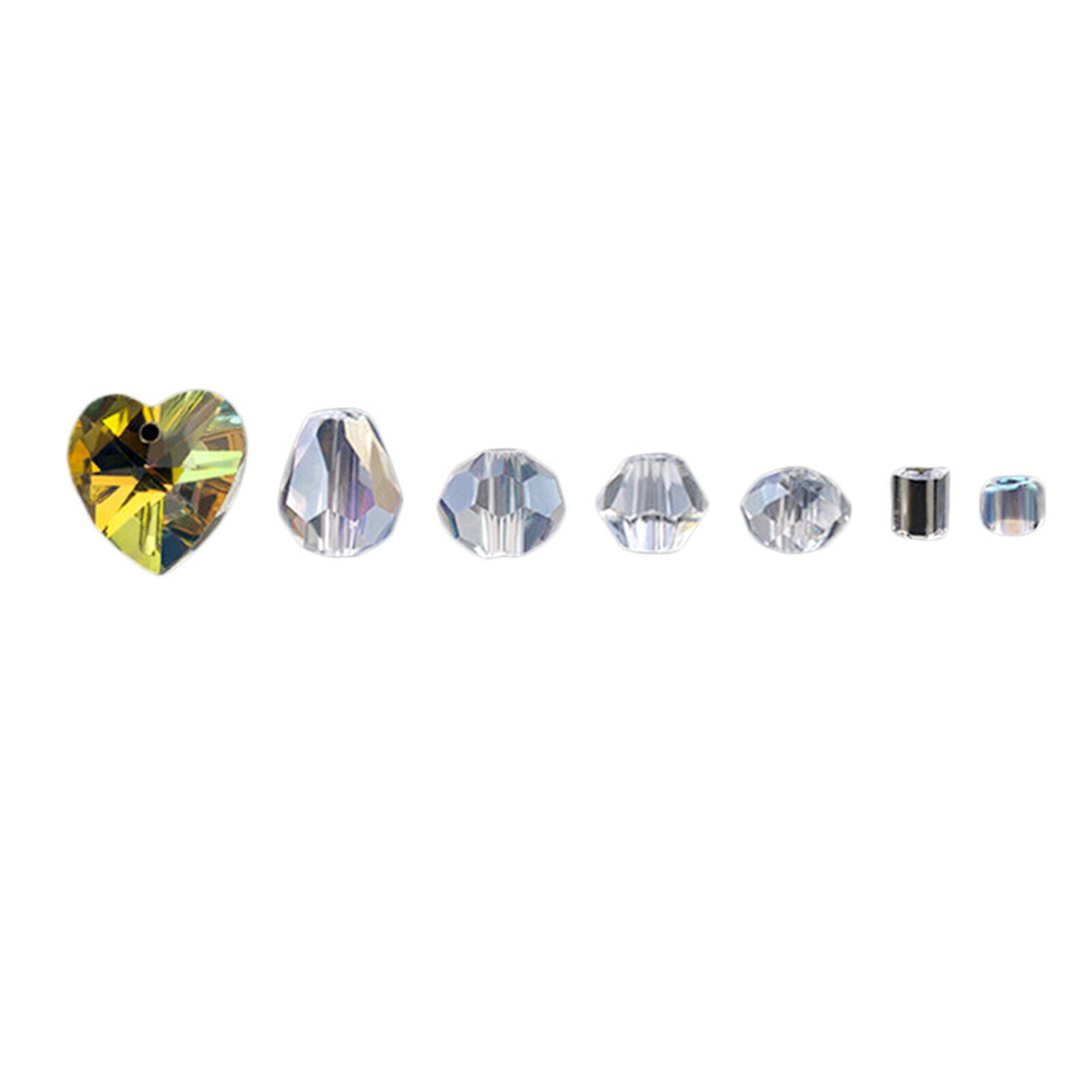Faceted Crystal Loose Spacer Crafts Beads Lot for Jewelry Making Crystal ab