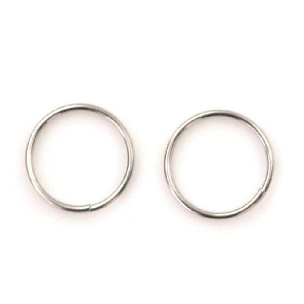 2Pcs Round Metal Chrome Finish Split Ring Camera Strap Rings Hook SEB Lt
