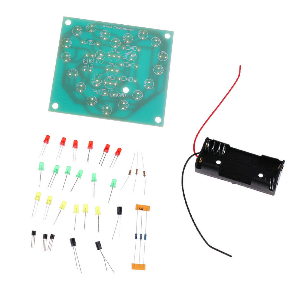 18 LEDs Flash Light DIY Kit 3-4V Heart Shape LED Light For  Taillight