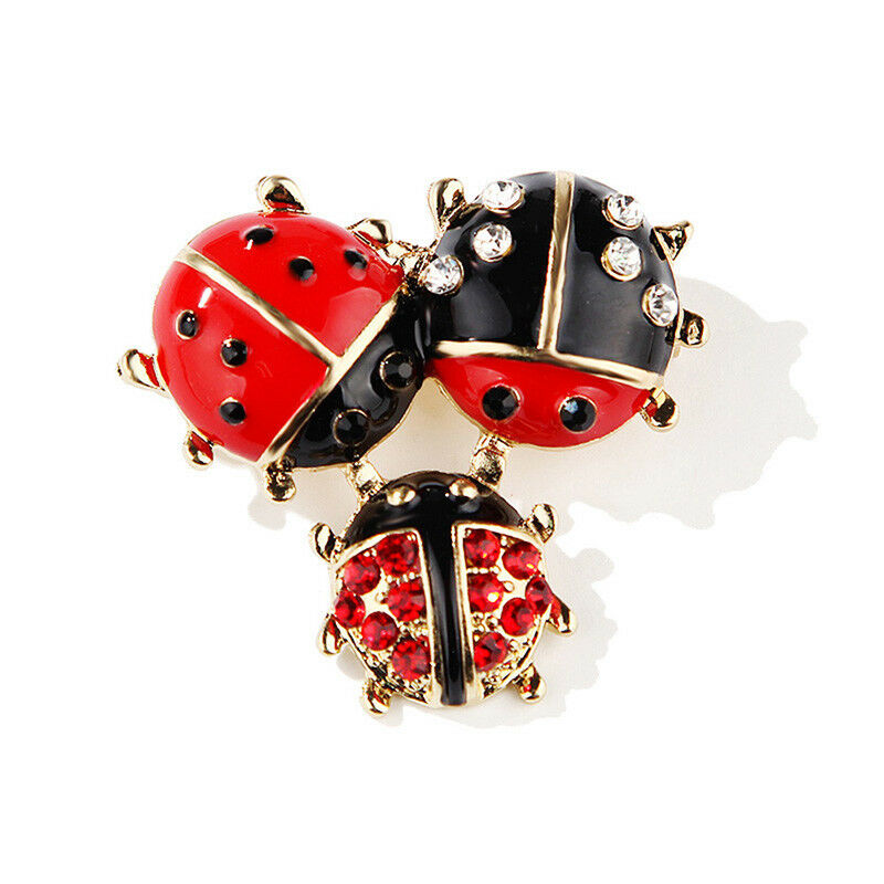 Enamel Insect Crystal Rhinestone Collar Brooch Pins Jewelry Gift Wedding Brid Qx