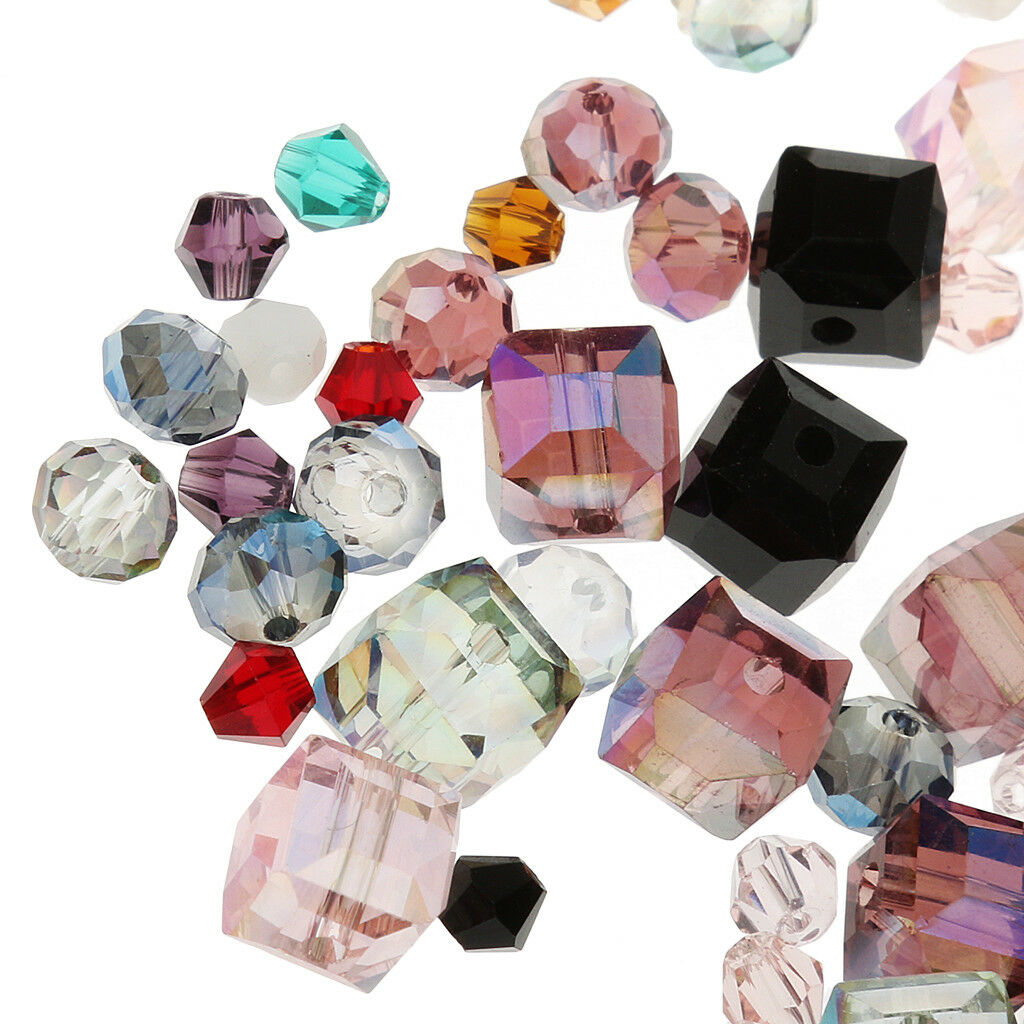 100 Mixed Rhinestone Spacer Bead Charms Pendant for Jewelry Making Craft