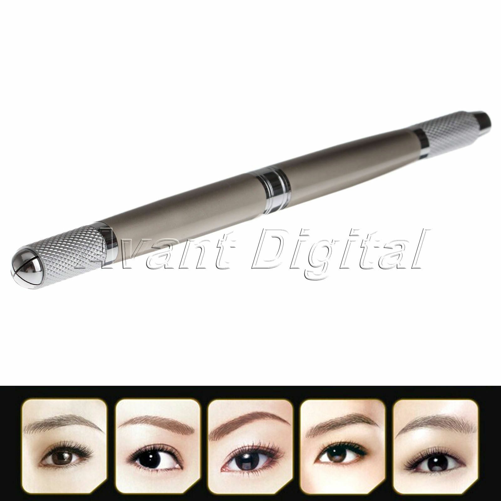 Tattoo Pen Makeup Eyebrow Pen Microblading Pen with 3pcs Needle Heads Eye Tattoo