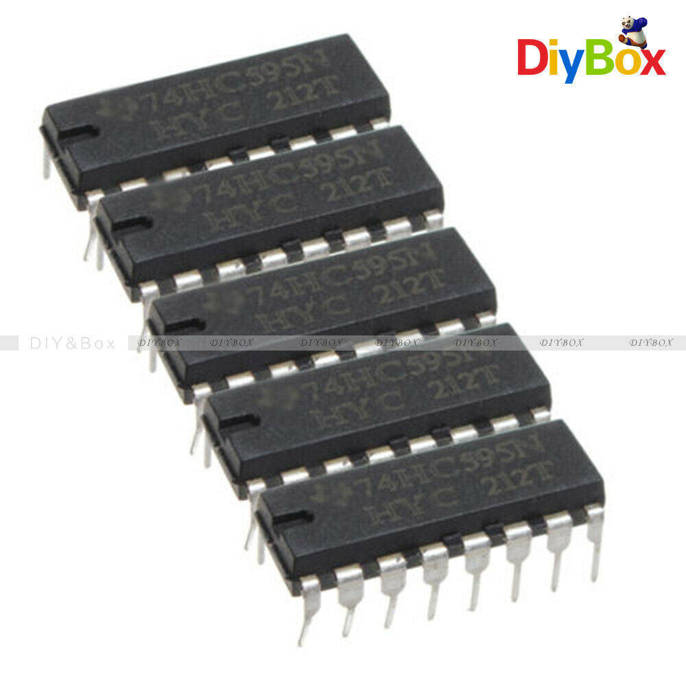10PCS 2.0 ~ 6.0 V TOP IC SN74HC595N 74HC595 8-Bit Shift Register DIP-16 IC