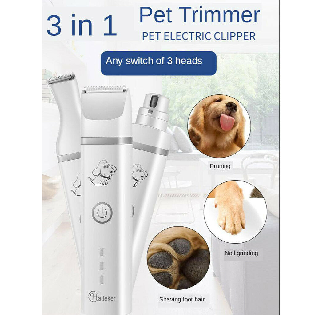 3 In 1 Dog Shaver Clippers USB Cordless Pet Hair Trimmer for Dogs & Cats