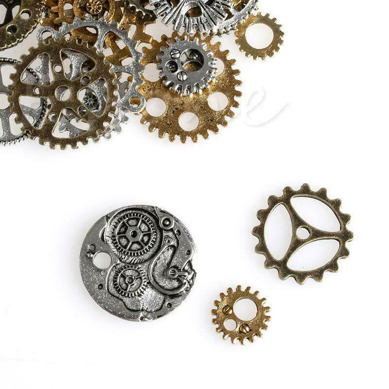 Mix Alloy Mechanical Steampunk Cogs & Gears Pack DIY Pendant Jewelry Craft 50g