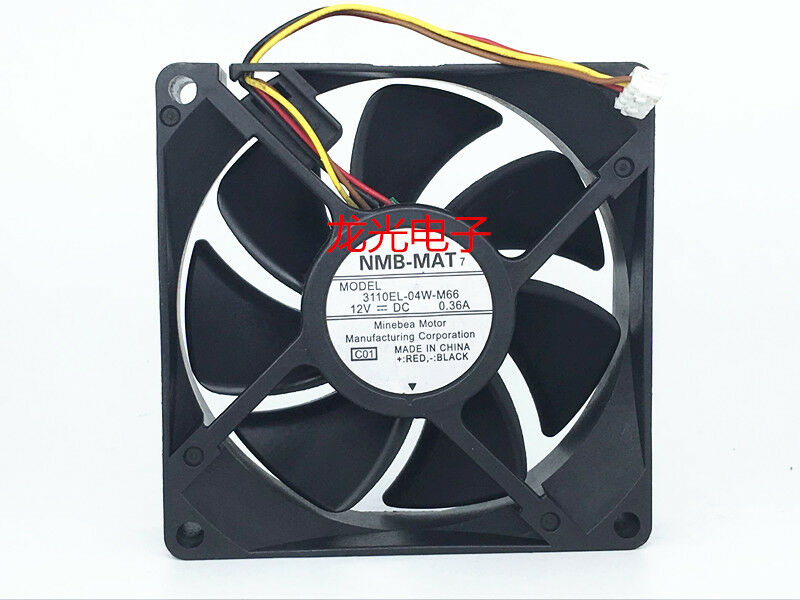 For NMB 3110EL-04W-M66 fan 80*80*25mm 12V 0.36A 4pin