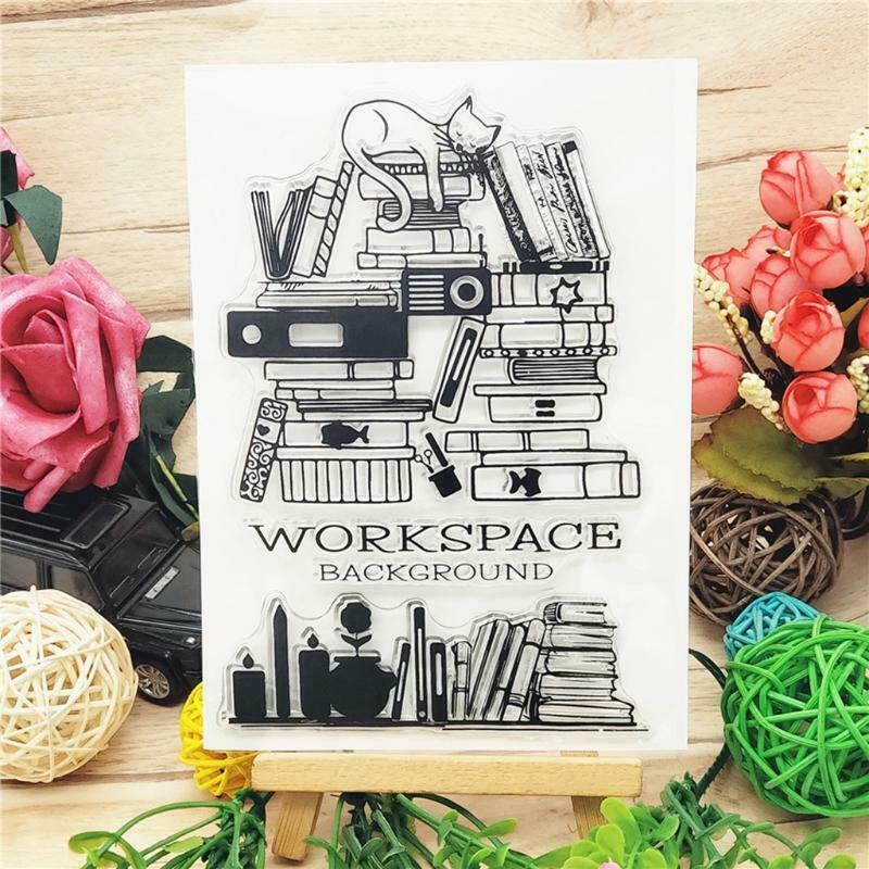 Workspace Background Silicone Clear Seal Stamp DIY Scrapbooking Embossing Photo