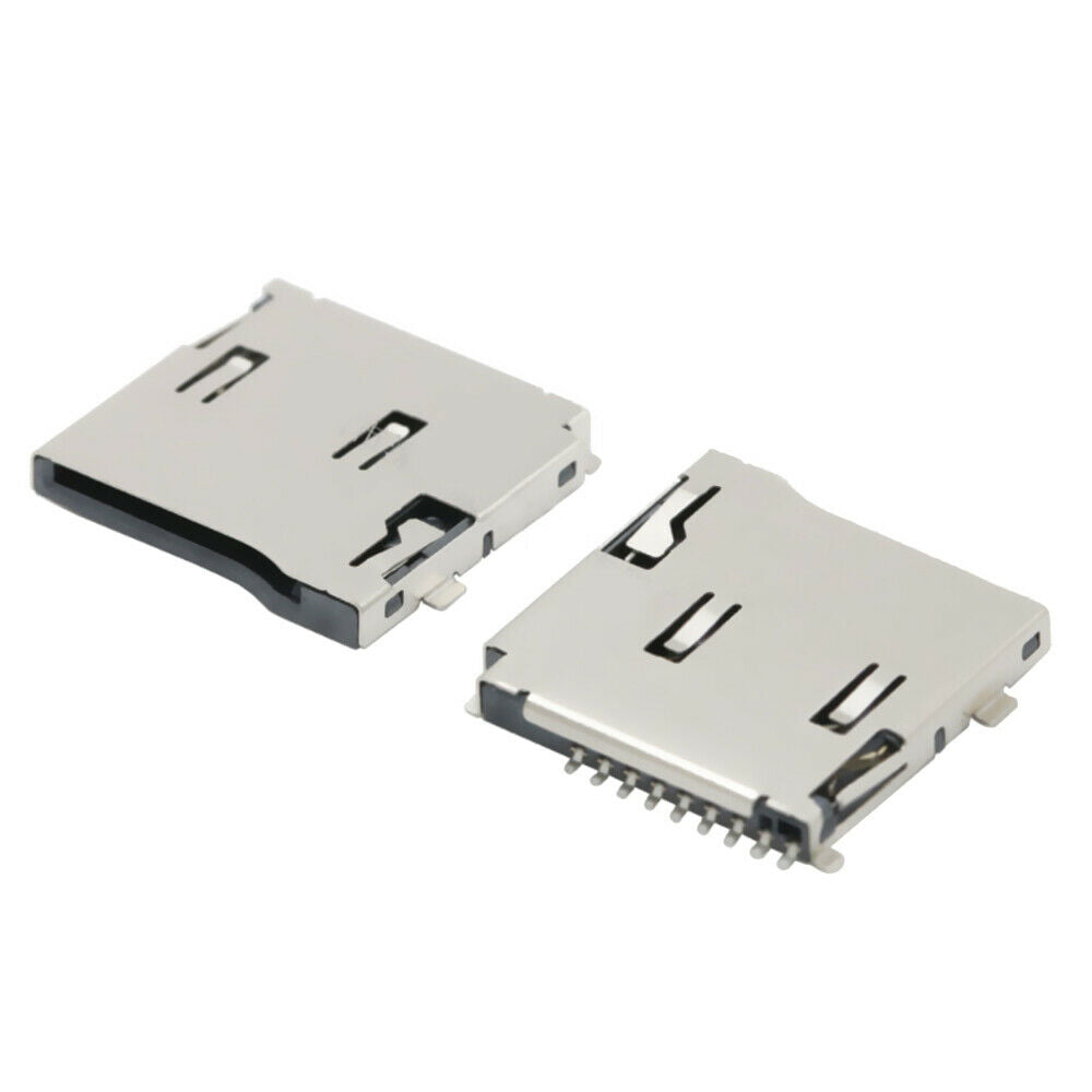 10Pcs 9 Pin Micro SD Card Slot Connectors TF Card Deck Fit for Phone Tablet
