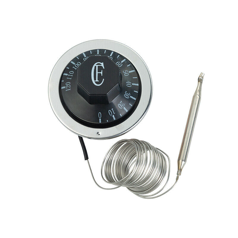 Adjustable Thermostat Water Temp Switch Probe Kit Electric Radiator Fan Control