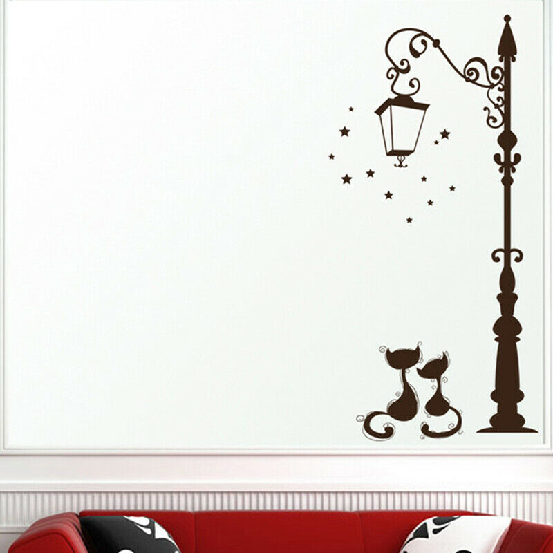 Cute Cat Fashion Wall Stickers Funny Cat Living Room Decor Tv Wall Dec.l8