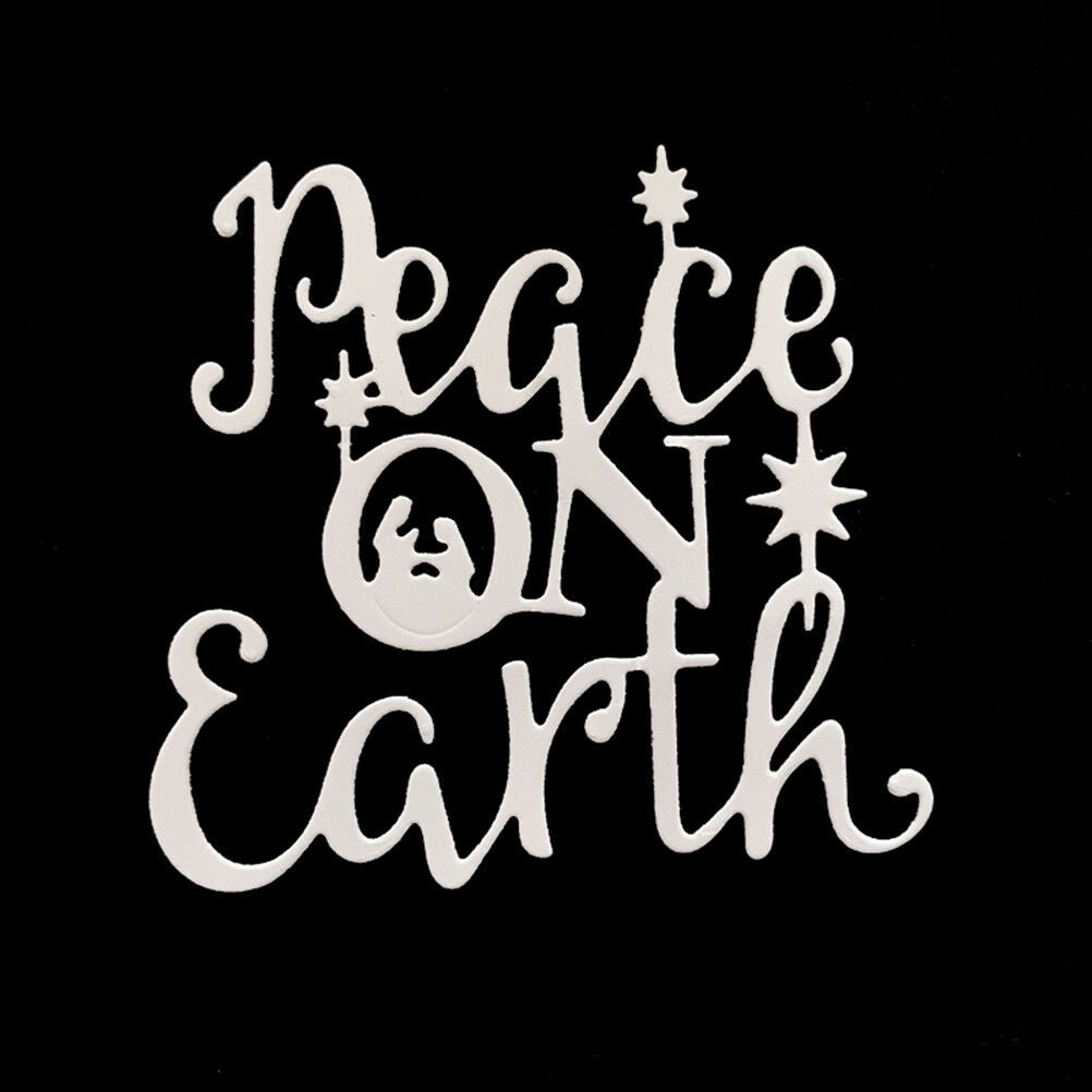 peace on earth letter Metal Cutting Dies For DIY Scrapbooking Card Paper Albu Lt
