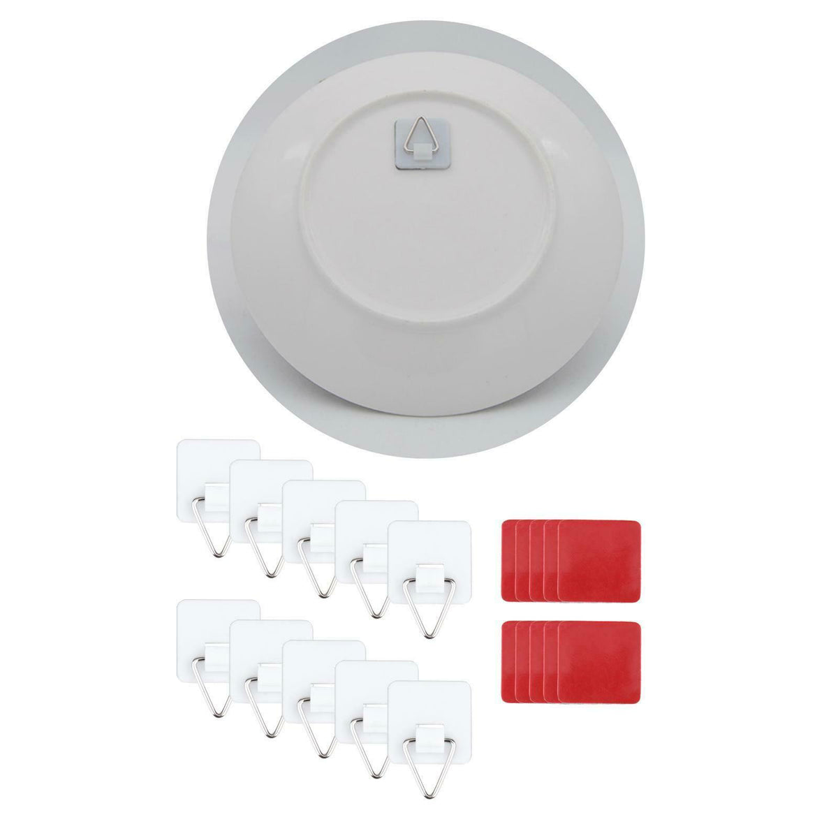 10Pcs Adhesive Disk Dish Hanger Set Vertical Plate Holder Wall Hanging