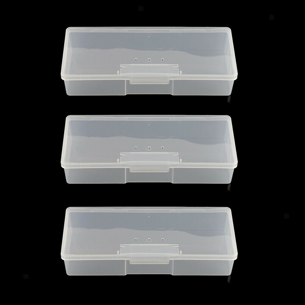 3x Plastic Storage Boxes Blank Screw Trinket Organizer Container Holder