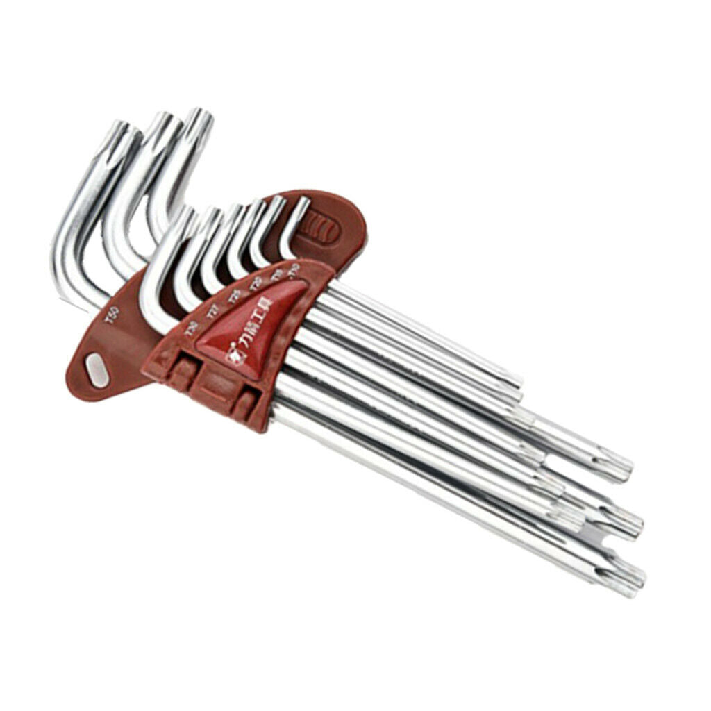 Steel L Handle Hex Key Allen Wrench Set Metric Long Plum Blossom End