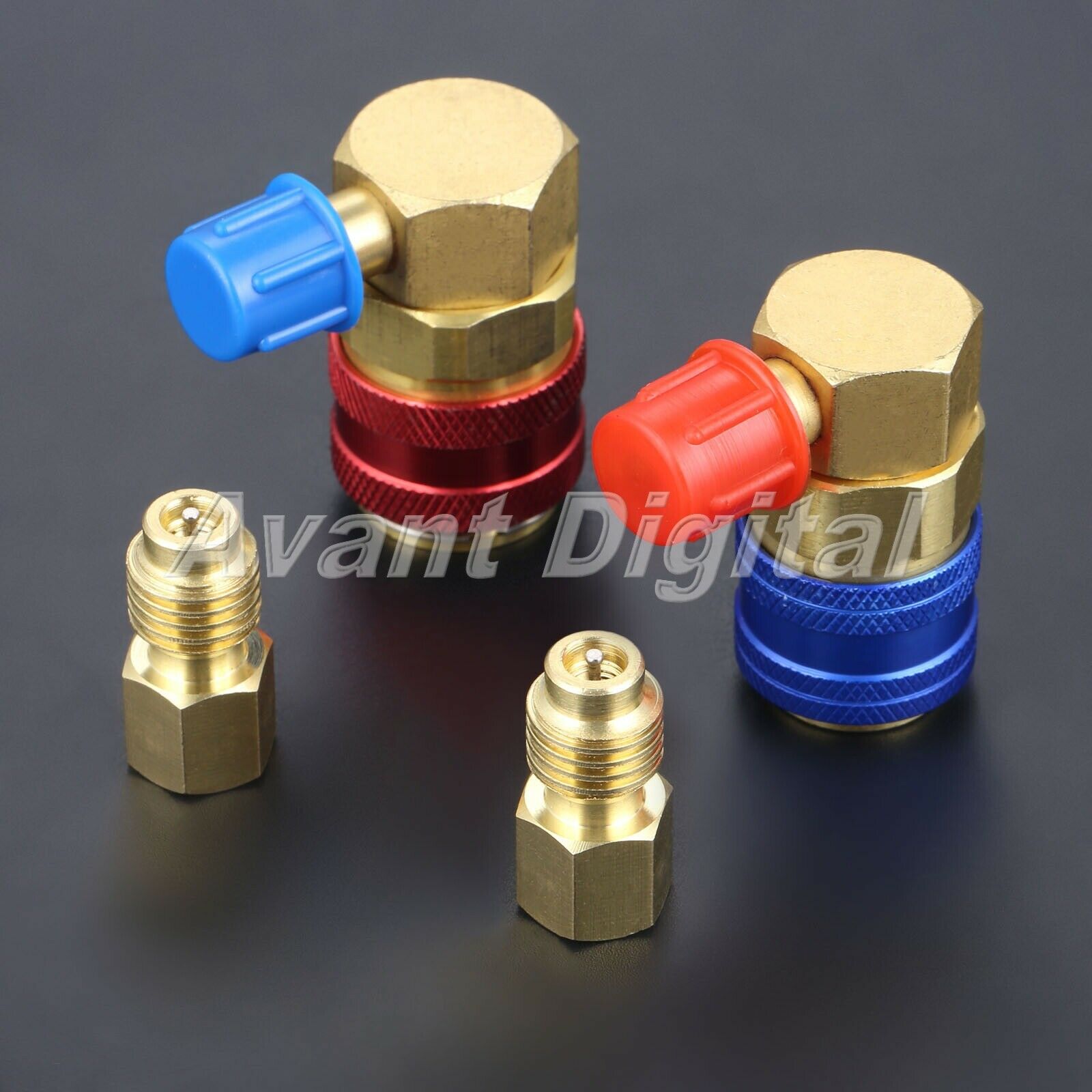1/4" FL-Female x 1/2"ACME R-12 to R-134a Conversion tank Quick Coupler Set R134a