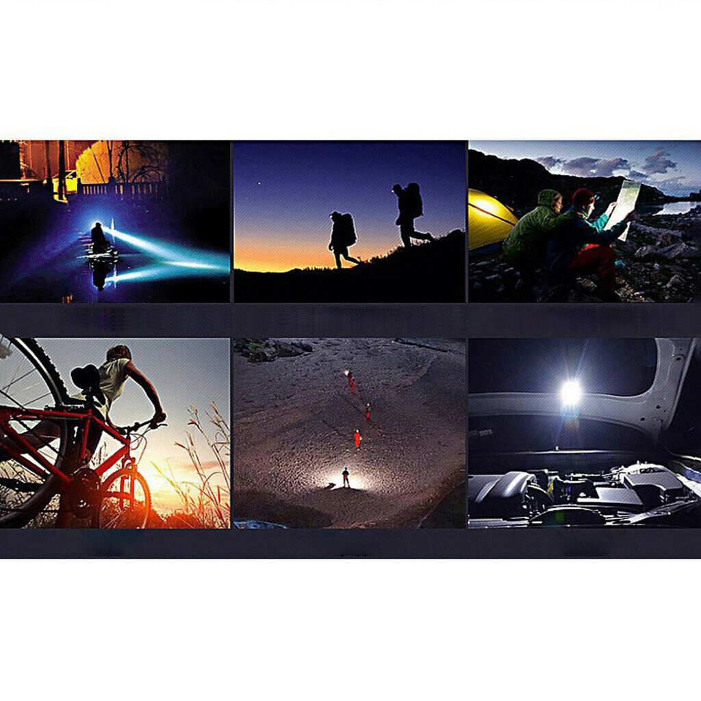 ABS COB Head Lamps Adults Outdoor Hat Clip Light 4 Modes Flashlight Sensor