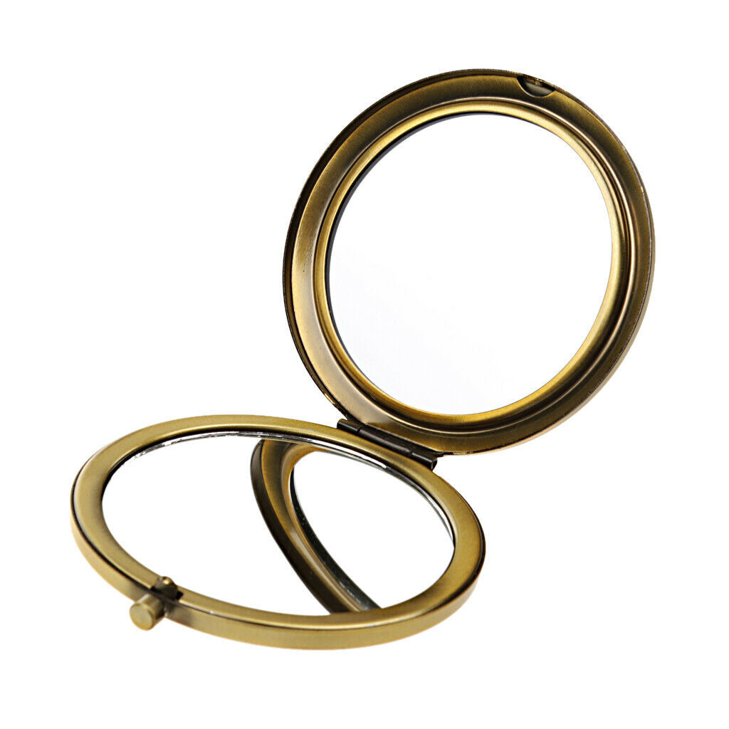 2 Pack 2-Sided Mini Collapsible Magnify Mirror Portable Compact Cosmetic Mirrors