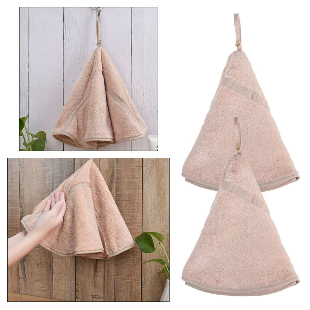 2pcs Luxury Bathroom Wipe Towels Skin-friendly Highly Absorbent Dia. 50cm